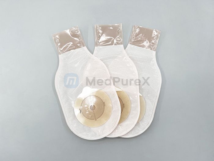 What are the components of an ostomy bag?