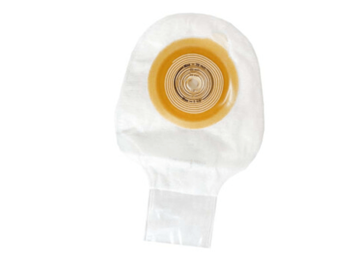 What is a non-adhesive ostomy bag?