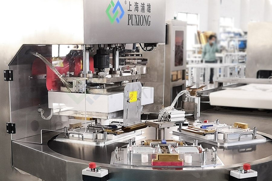 3 station high frequency welding machine, welding and cutting toghther.