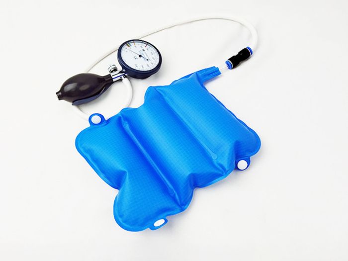 How are the airbags of bio-pressure feedback devices produced through heat sealing?